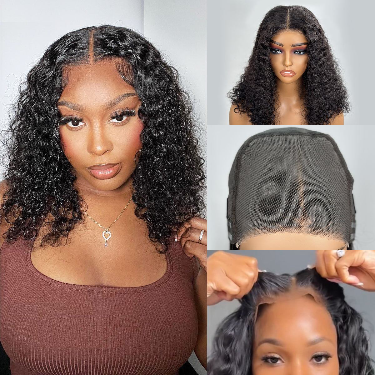 Perruque Lace Front frisée 5x5 HD