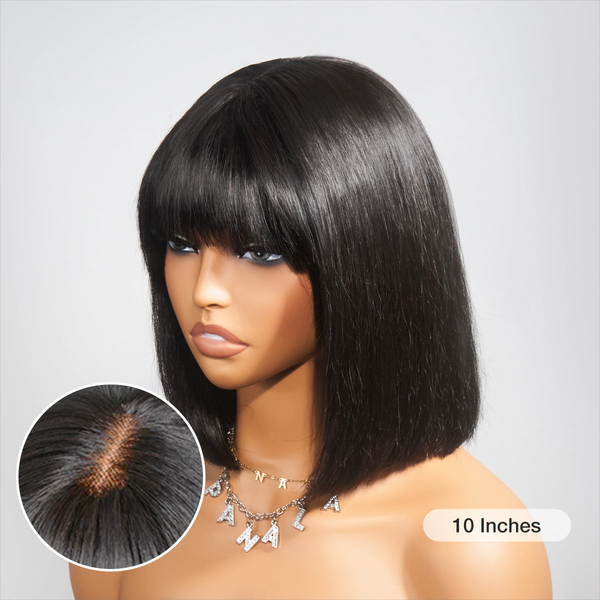 Cute Bob Minimalist Lace Wig With Bangs ⚡1-Min Install