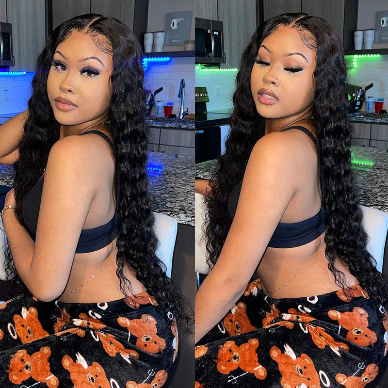 Loose Deep Lace Closure Wig with Pre-Plucked Hairline Pre-Cut HD Lace Glueless Wigs Beginner Friendly