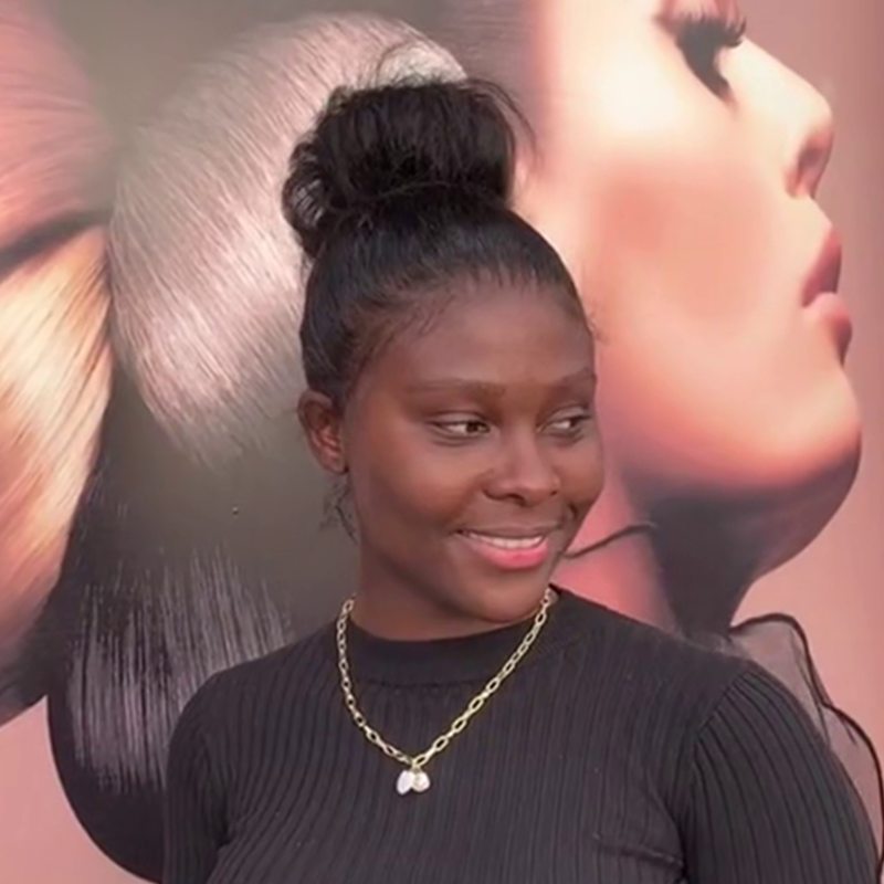 360 Undetectable Lace Kinky Edges Hairline Kinky Straight Wig 100% Human Hair - 8