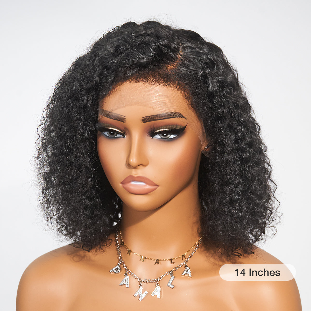 Curly Glueless Kinky Edges Hairline Undetectable HD Lace Front Bob Wig
