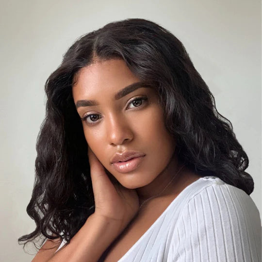 Summer Trendy Water Wave 13x4 Frontal Lace Short Wig 100% Human Hair