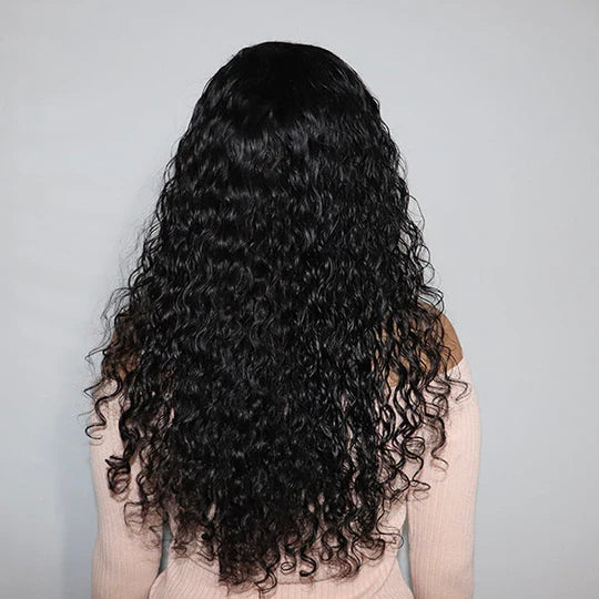 Loose Water Wave 13X4 Frontal HD Lace Side Part Long Wig 100% Human Hair