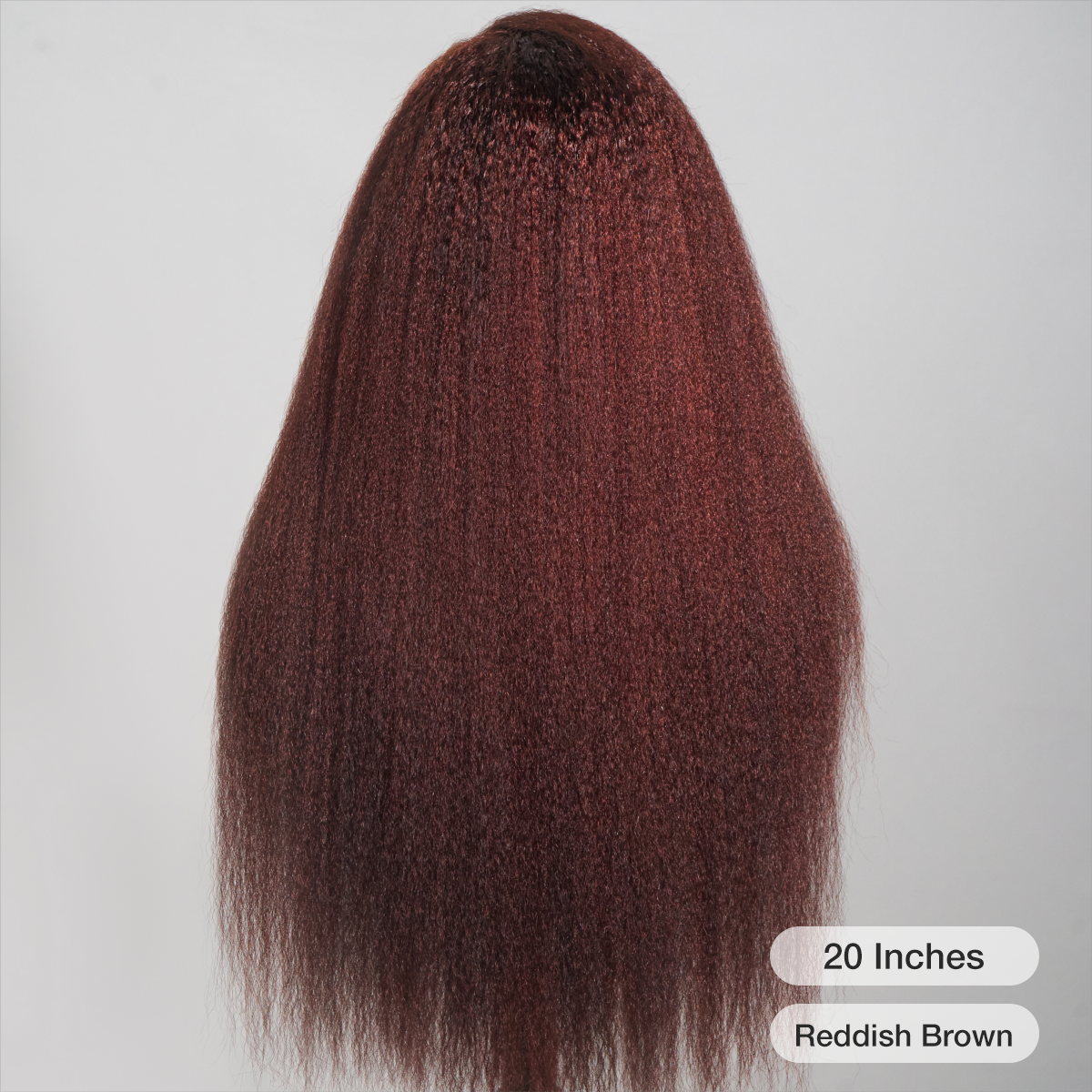 Reddish Brown Kinky Edges Hairline Undetectable Lace Front Wig Kinky Straight