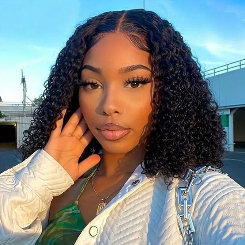 Curly Glueless 7x5 Pre-Cut HD Lace Front Bob Wig - 2