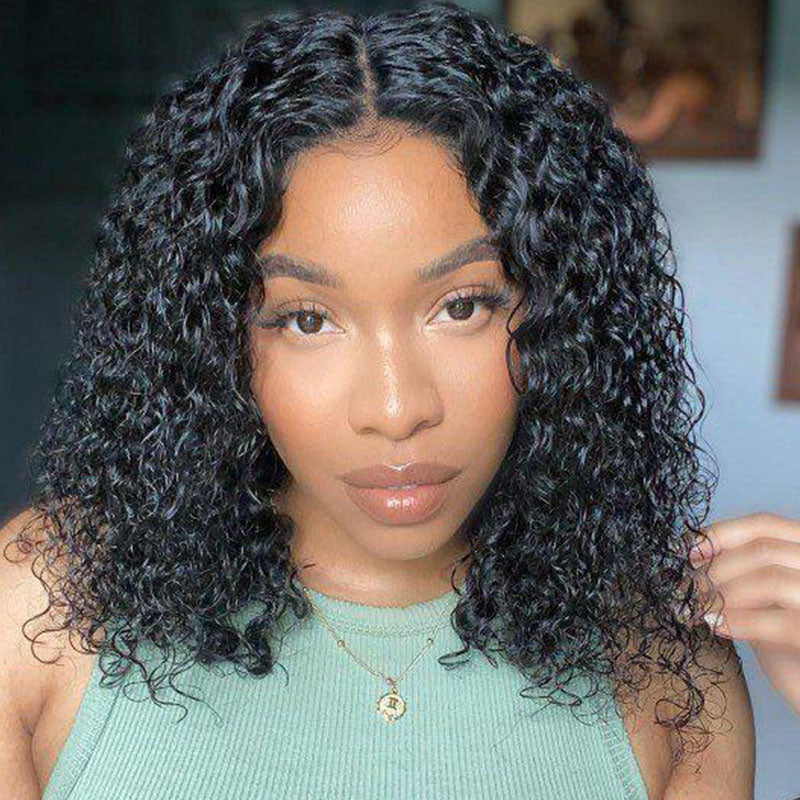 Curly Glueless 7x5 Pre-Cut HD Lace Front Bob Wig - 3