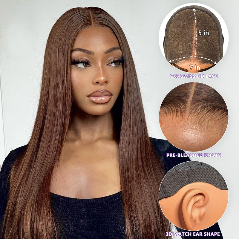<span class="upgrade-icon"><img src="https://cdn.shopify.com/s/files/1/0555/4277/6110/files/tagupgrade.png" alt="Upgrade Icon" width="50" height="19"></span> Glueless Brown Silky Straight 7x5 HD Lace Front Wig