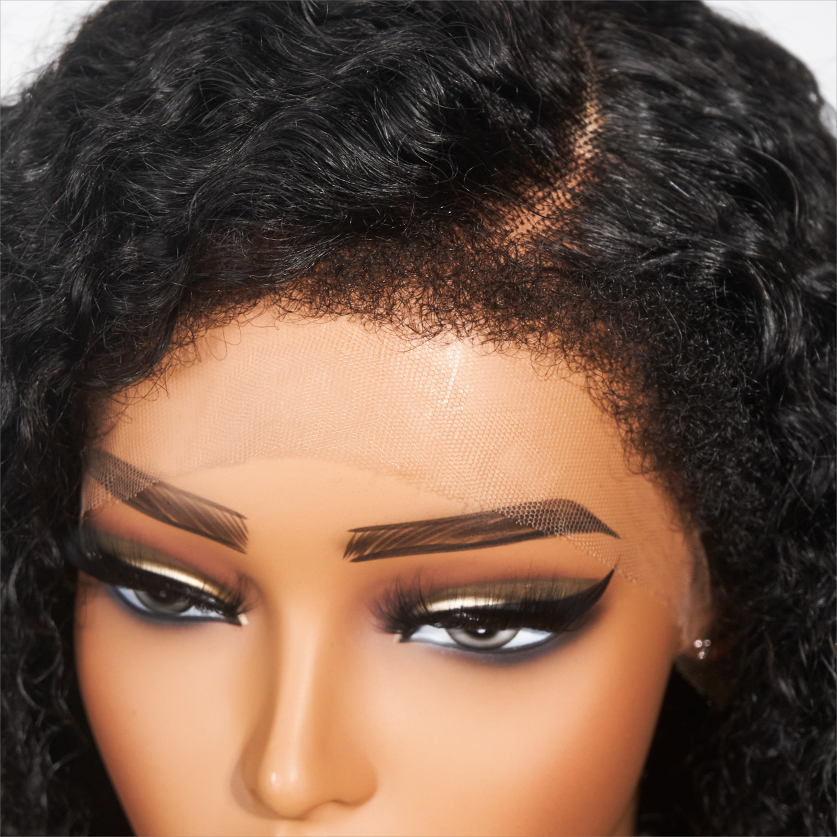 Curly Glueless Kinky Edges Hairline Undetectable HD Lace Front Bob Wig