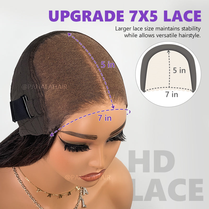 P4/27 Curly 7x5 Pre-Cut Glueless HD Lace Wig - 5