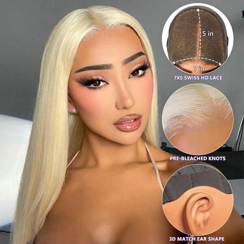 <span class="upgrade-icon"><img src="https://cdn.shopify.com/s/files/1/0555/4277/6110/files/tagupgrade.png" alt="Upgrade Icon" width="50" height="19"></span> 613 Blonde Silky Straight 7x5 HD Glueless Lace Front Wig