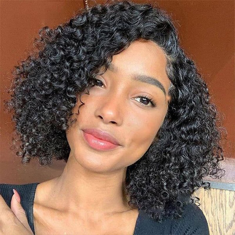 Curly Glueless 7x5 Pre-Cut HD Lace Front Bob Wig - 4