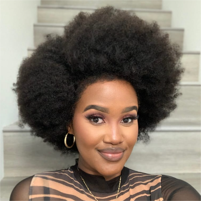 Afro Kinky Curly With Kinky Edges 13x4 HD Lace Front Bob Wig