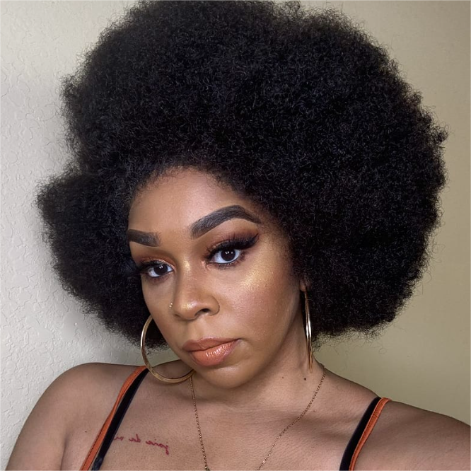Afro Kinky Curly With Kinky Edges 13x4 HD Lace Front Bob Wig