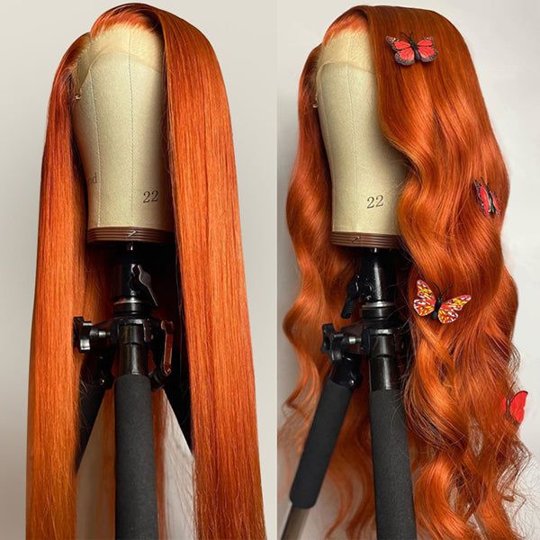 Ginger Yellow Body Wave 13x4 HD Lace Front Wig