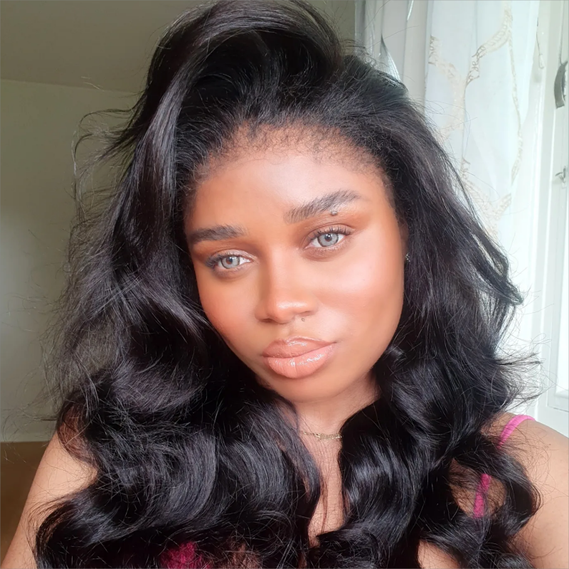 <span class="upgrade-icon"><img src="https://cdn.shopify.com/s/files/1/0555/4277/6110/files/tagupgrade.png" alt="Upgrade Icon" width="50" height="19"></span> Kinky Edges 7x5 Undetectable Lace Front Wig Body Wave