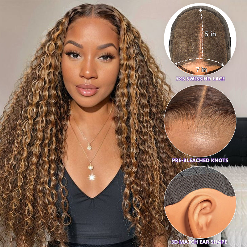 <span class="upgrade-icon"><img src="https://cdn.shopify.com/s/files/1/0555/4277/6110/files/tagupgrade.png" alt="Upgrade Icon" width="50" height="19"></span> P4/27 Curly 7x5 Pre-Cut Glueless HD Lace Wig