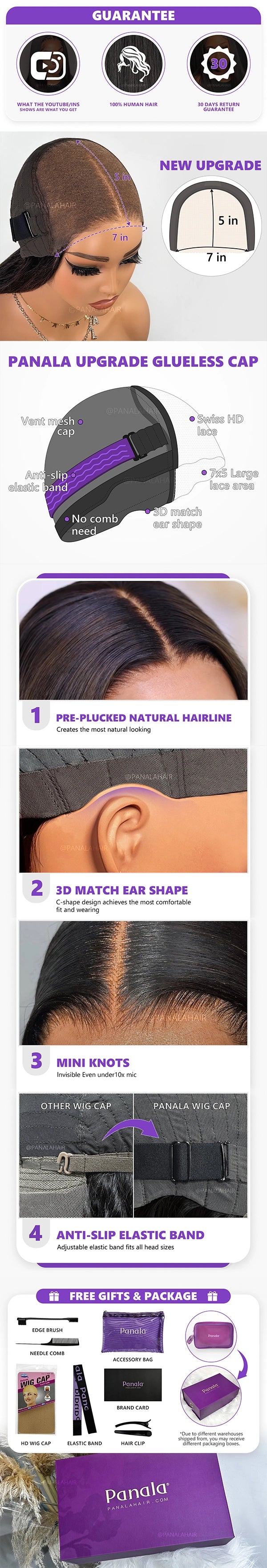 glueless wig details