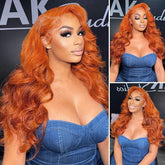 Ginger Yellow Body Wave 13x4 HD Lace Front Wig