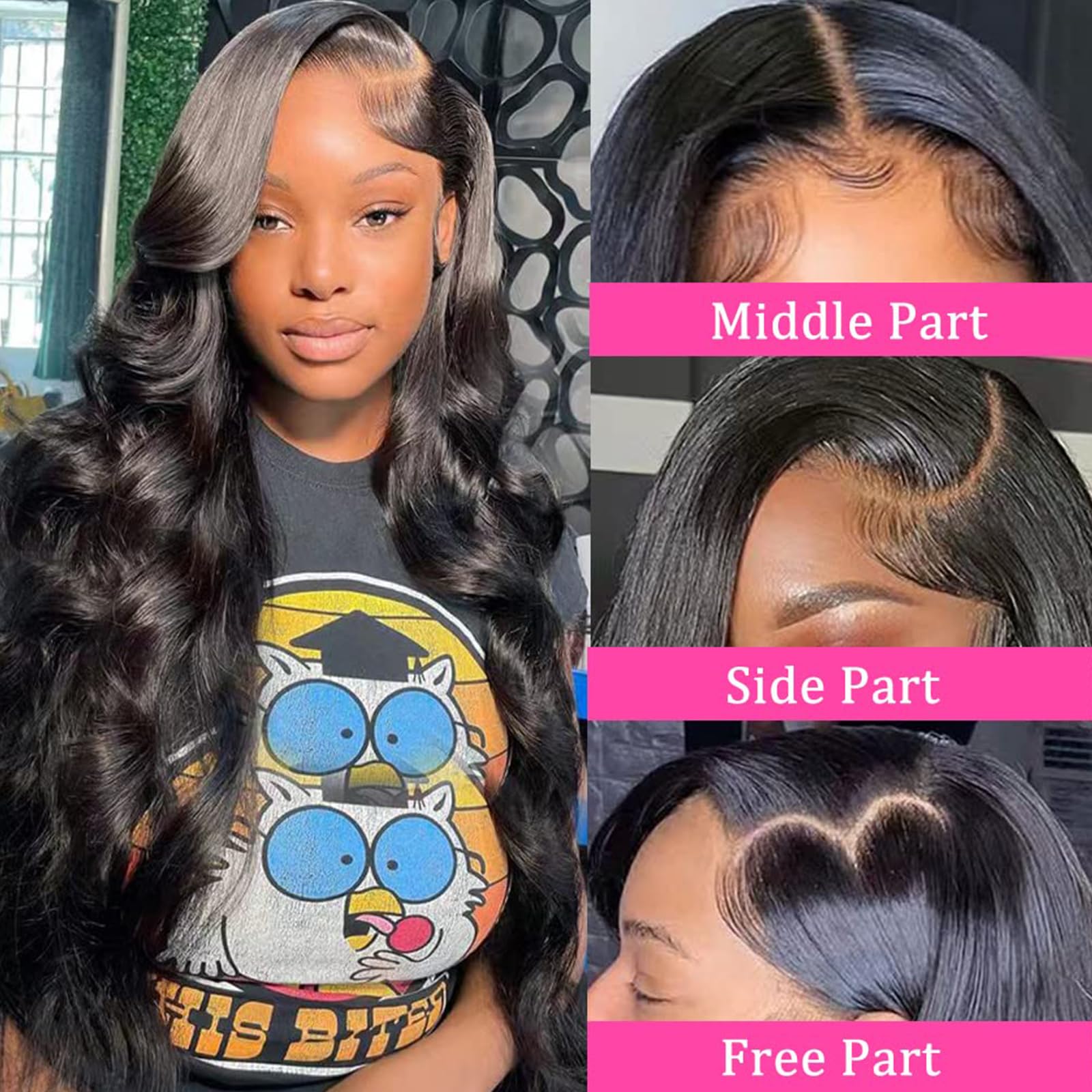 Body Wave Lace Front Wigs Human Hair 13x4 HD Transparent Lace Frontal Wig for Women Pre plucked Natural Hairline