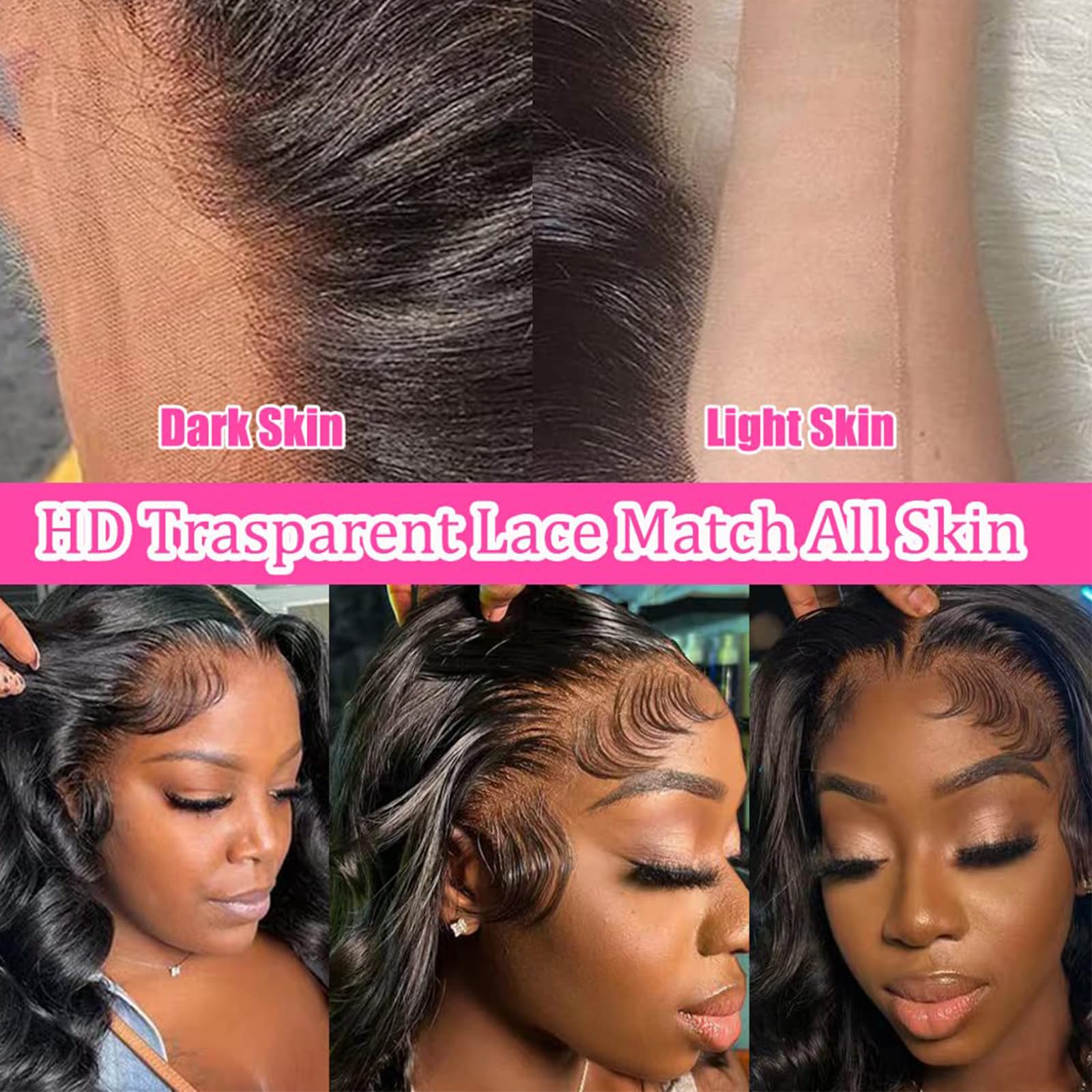 Body Wave Lace Front Wigs Human Hair 13x4 HD Transparent Lace Frontal Wig for Women Pre plucked Natural Hairline