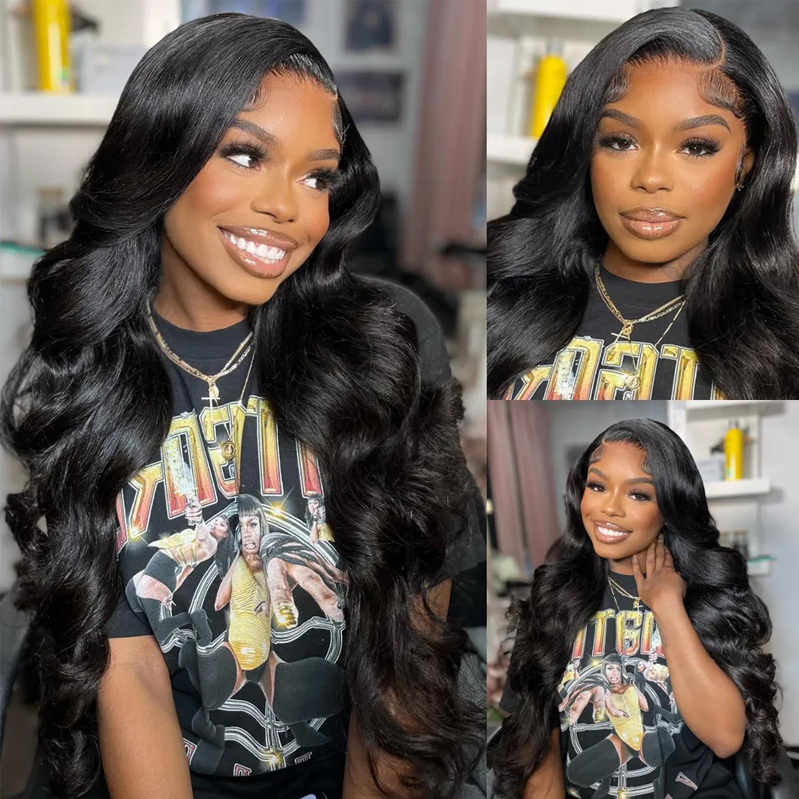 Body Wave Lace Front Wigs Human Hair 13x4 HD Transparent Lace Frontal Wig for Women Pre plucked Natural Hairline