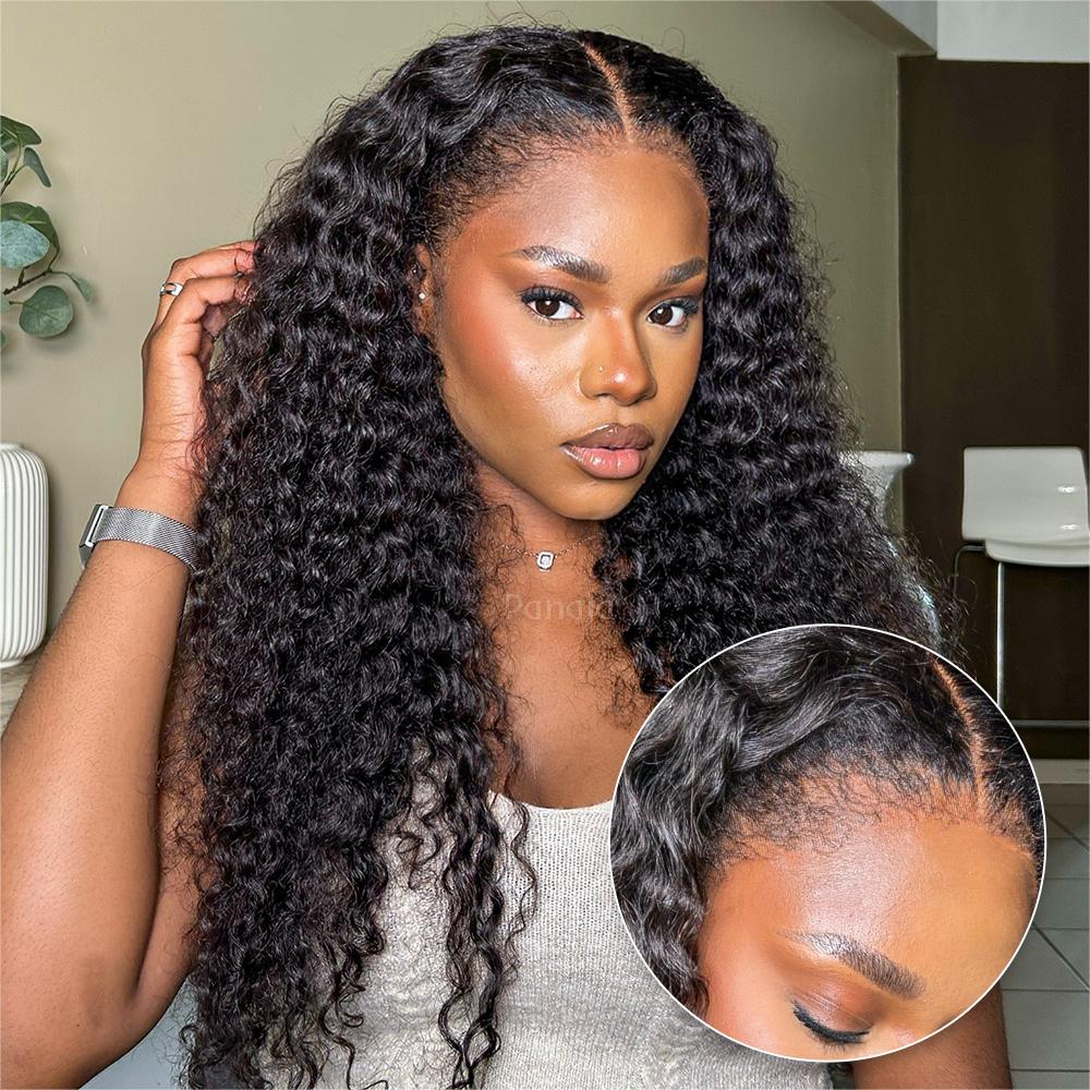 Kinky Edges Hairline Undetectable Lace Front Wig Deep Wave
