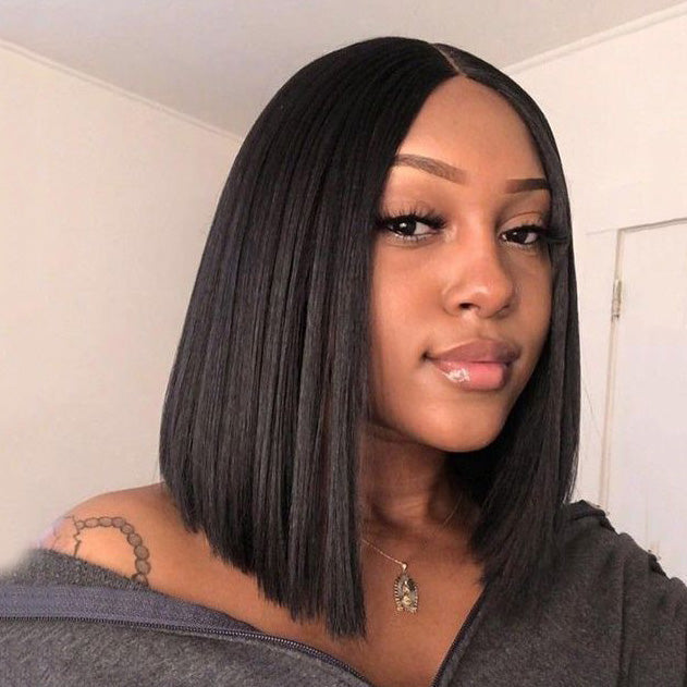 Silky Straight Bob Wig 13x4 HD Lace Front Wig