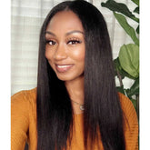 Thin Leave Out Yaki Straight I Part Wig