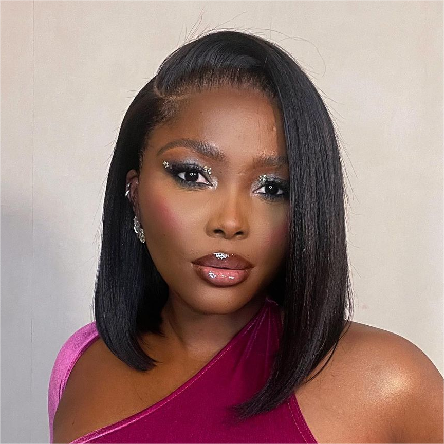 Silky Straight Bob Wig 13x4 HD Lace Front Wig