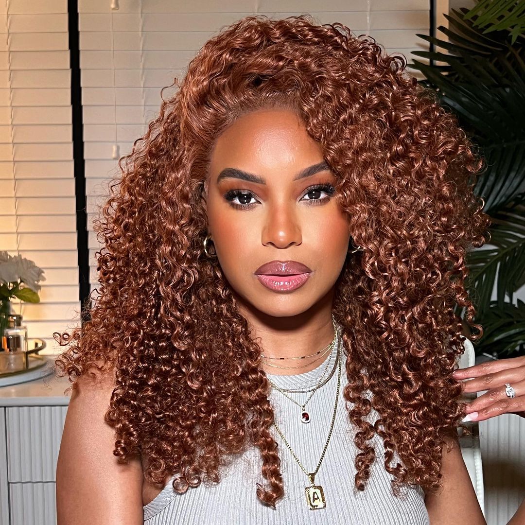 Ginger Brown Curly 13x4 HD Lace Front Wig