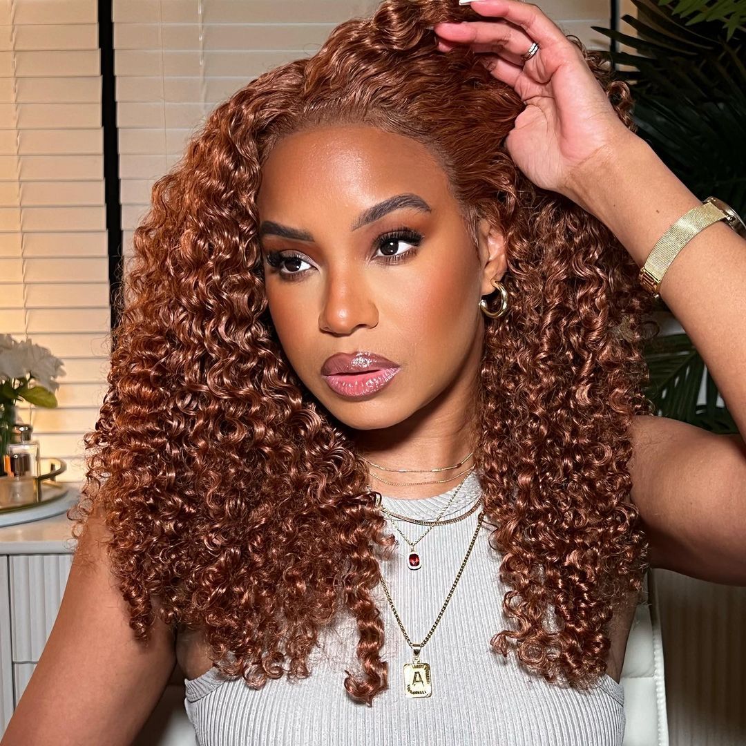 Ginger Brown Curly 13x4 HD Lace Front Wig