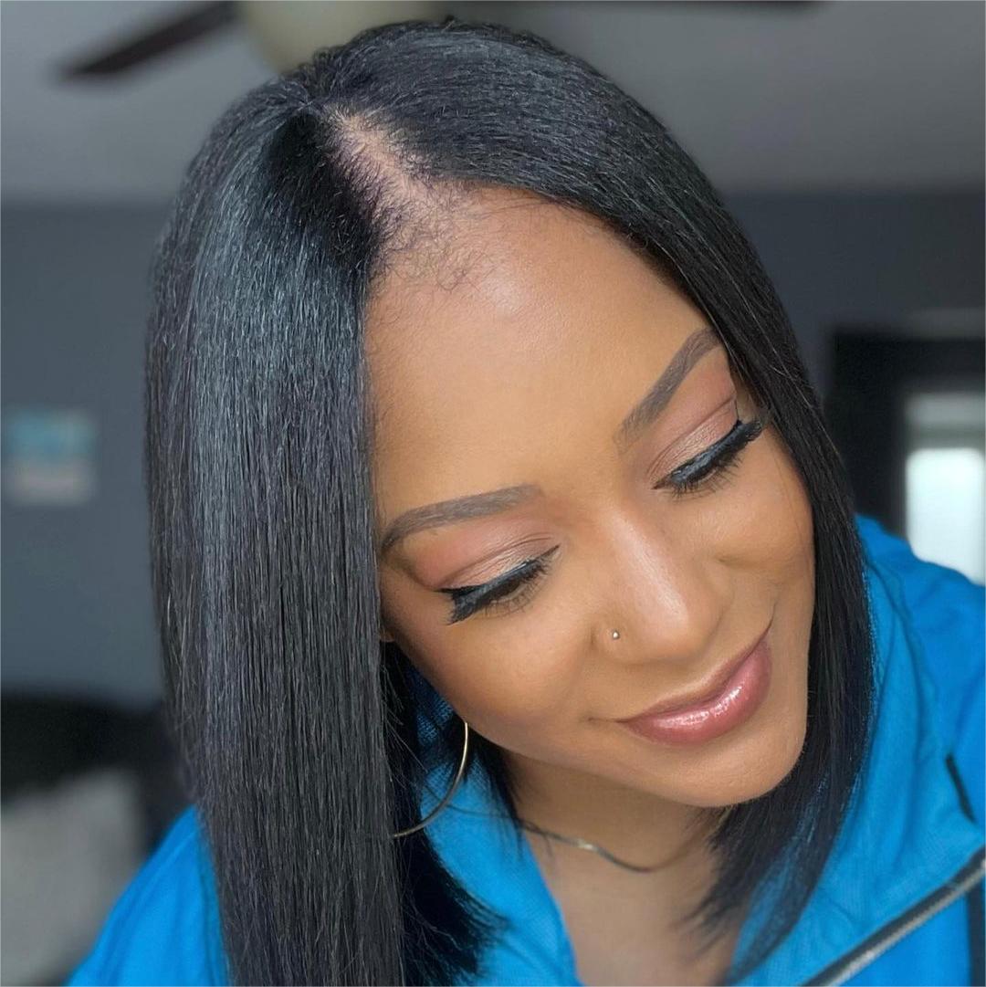 No Leave Out Silky Straight I Part Bob Wig