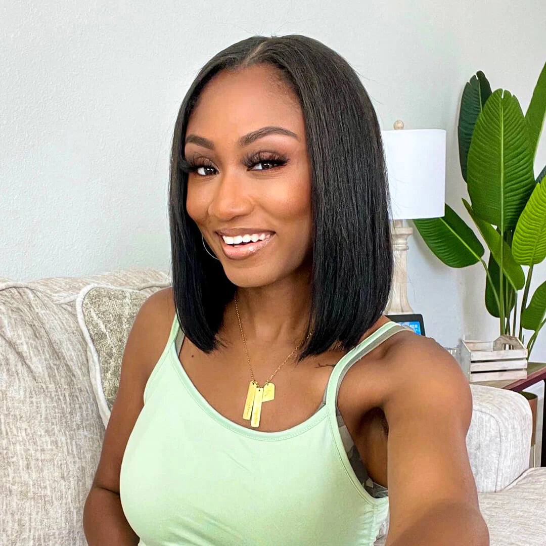 No Leave Out Silky Straight I Part Bob Wig