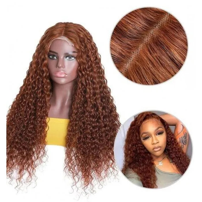 Ginger Brown Curly 13x4 HD Lace Front Wig
