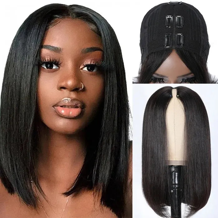 No Leave Out Silky Straight I Part Bob Wig