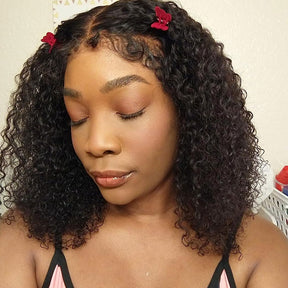 Curly Baby hair 7x5 HD Lace Front Kinky Curly Wig - 1