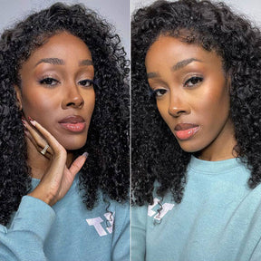 Curly Baby hair 7x5 HD Lace Front Kinky Curly Wig - 2