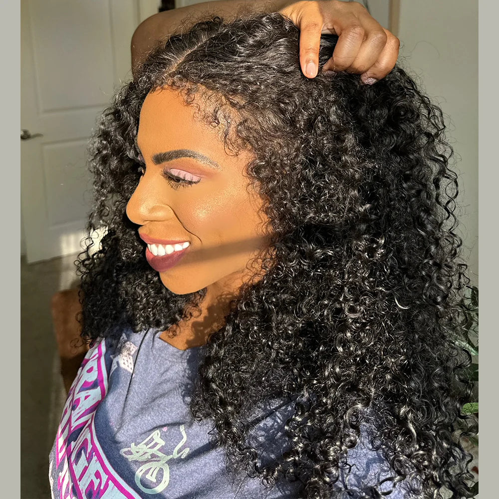 <span class="upgrade-icon"><img src="https://cdn.shopify.com/s/files/1/0555/4277/6110/files/tagupgrade.png" alt="Upgrade Icon" width="50" height="19"></span> Curly Baby hair 7x5 HD Lace Front Kinky Curly Wig