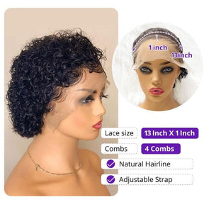 Curly Bob Lace Front Wig Human Hair
