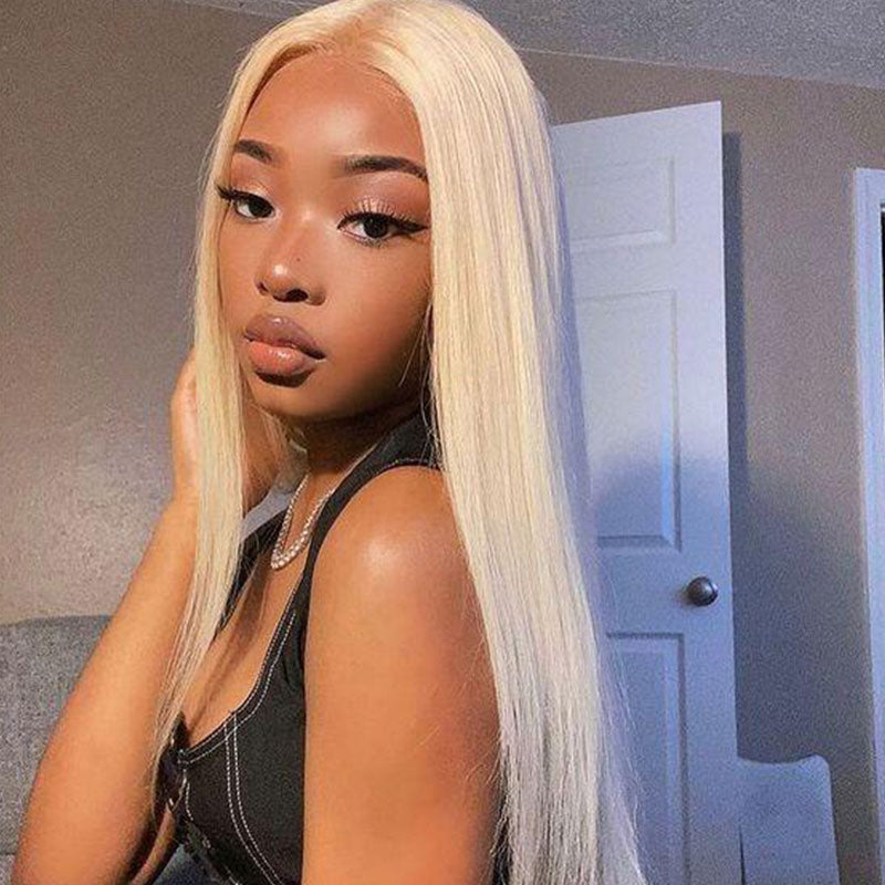 613 Blonde Silky Straight 7x5 HD Glueless Lace Front Wig - 1