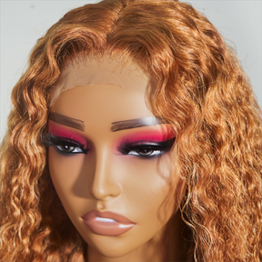 #30 Light Brown 13x4 HD Lace Front Curly Wig