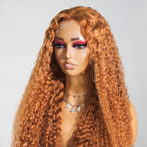 #30 Light Brown 13x4 HD Lace Front Curly Wig