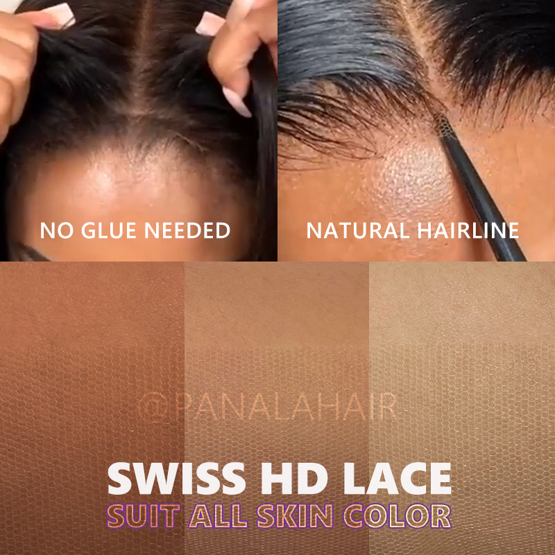 P4/27 Silky Straight 7x5 Pre-cut Glueless Lace Wig - 5