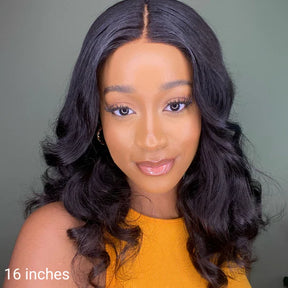 Gorgeous Loose Wave Closure Lace Glueless Wig 100% Human Hair