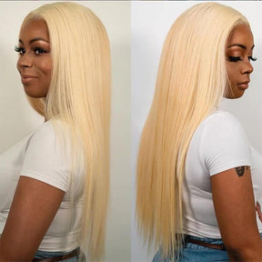 613 Blonde Silky Straight 13x4 HD Lace Front Wig