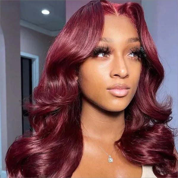 <span class="upgrade-icon"><img src="https://cdn.shopify.com/s/files/1/0555/4277/6110/files/tagupgrade.png" alt="Upgrade Icon" width="50" height="19"></span> Burgundy Body Wave Glueless 7x5 HD Lace Front Wig