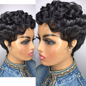 <span class="hot-icon"><img src="https://cdn.shopify.com/s/files/1/0555/4277/6110/files/pinkhottag.png?v=1701162684" alt="Hot Icon" width="30" height="20"> </span> Swirl Curls Pixie Cut Short Wig With Bangs