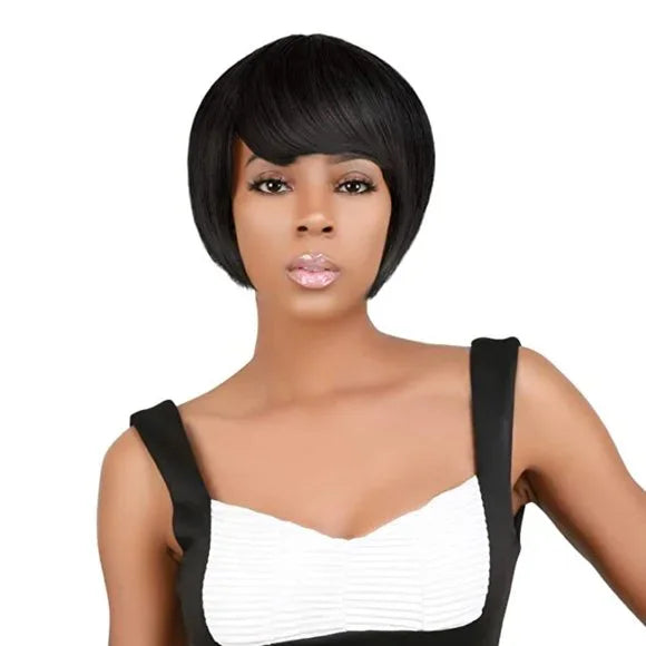 Pixie Cut Short Straight Bob Wig With Bangs