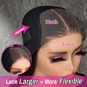 Deep Wave Lace Front Wigs Pre-Plucked Glueless Wig with Natural Hairline