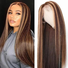 Brun/Blonde Highlight 13x4 HD Lace Front Wig 